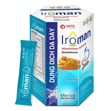 Gel Dạ Dày Iroman Dùng Cho Người Đau Dạ Dày, Tá Tràng, Trào Ngược Dạ Dày - Thực Quản (Hộp 20 Gói x 10ml)