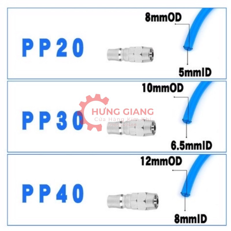 Đầu nối nhanh, Khớp nối nhanh đầu bi dây máy nén khí giá tốt