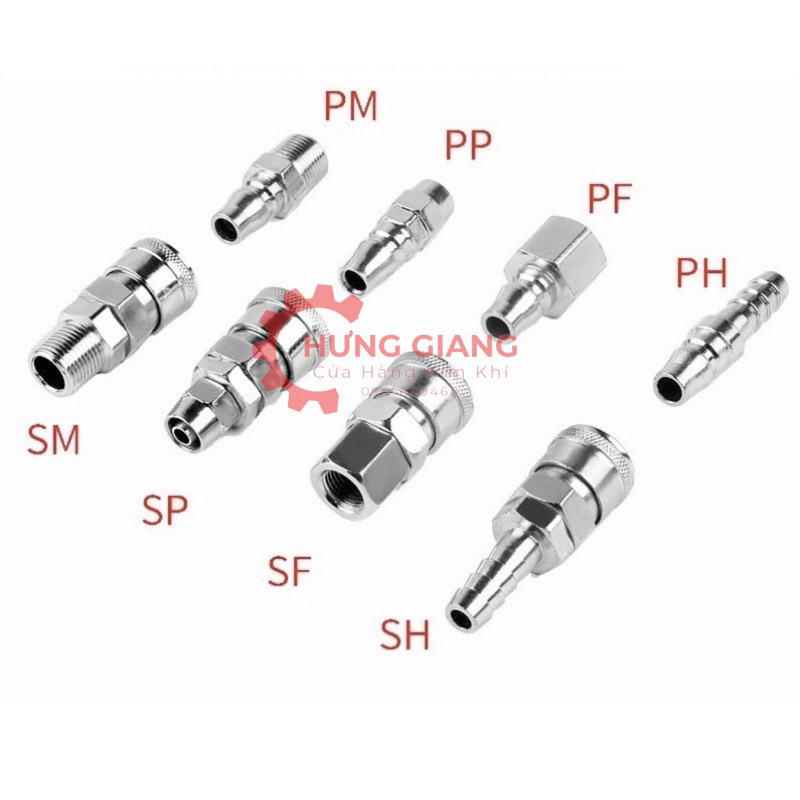 Đầu nối nhanh, Khớp nối nhanh đầu bi dây máy nén khí giá tốt