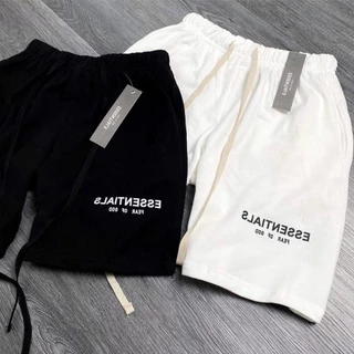 Quần Short Esssentials Nam Nữ Chất Cotton Cao Cấp Phong Cách Hàn Quốc Mặc Thoáng Mát