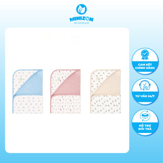Chăn Ủ Cotton Có Mũ Lullaby NH437M 2 Lớp Xinh Xắn Cho Bé