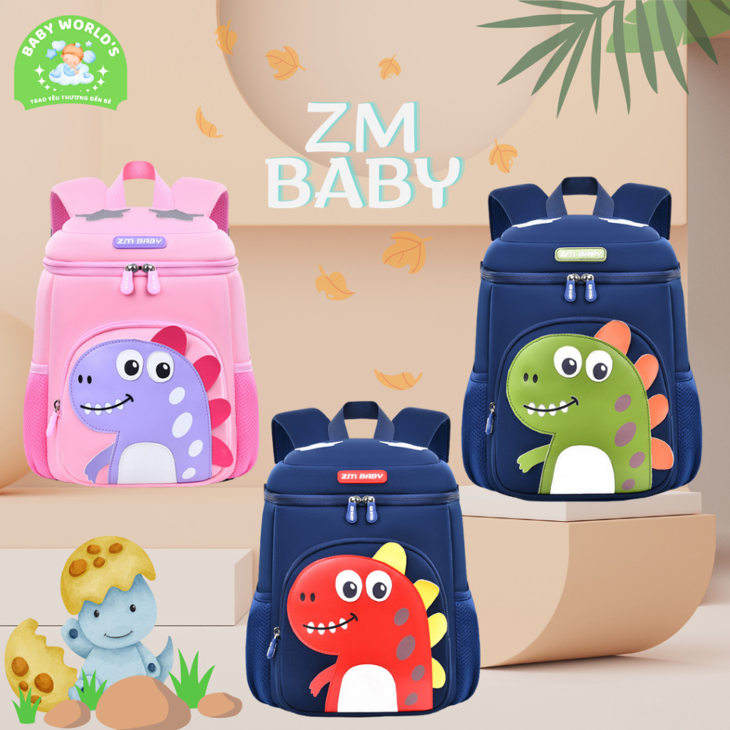 [HÀNG VIP LOẠI CAO CẤP] Balo khủng long đáng yêu siêu nhẹ-chất liệu đẹp cho bé mầm non,mẫu giáo 2-5T