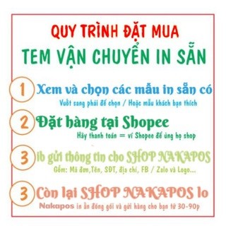 Hóa đơn in nội dung theo yêu cầu dán được kích thước lớn nhãn sẵn keo phiếu giao hàng phiếu ship tem vận chuyển