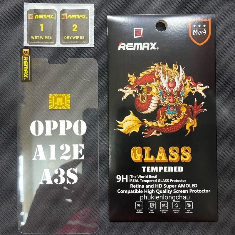 Kính Cường Lực Màn Hình Oppo A12e/ A3s/ Realme C1 Trong Suốt Con Rồng