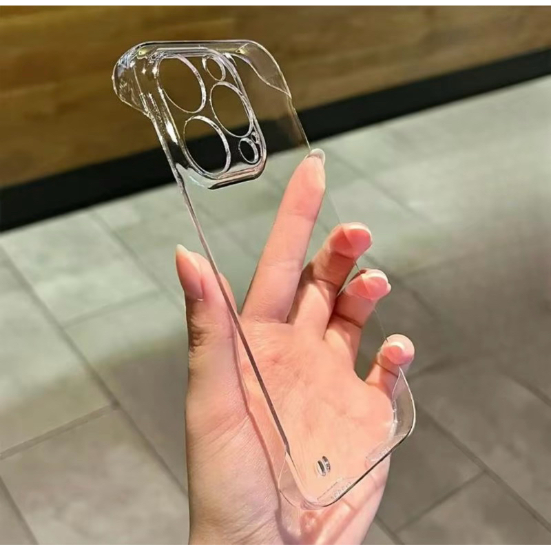 Ốp iphone mỏng trong suốt có viền và không viền ( Trong suốt )