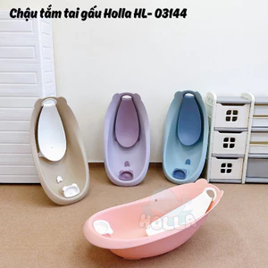 Chậu tắm tai gấu kèm chậu rửa mặt và bô gấu Holla HL03144