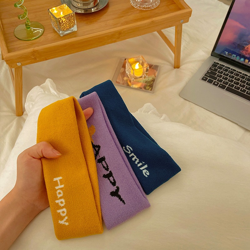 Băng Đô Thể Thao SMILE Đủ Màu, Mềm Mịn, Thấm Hút Mồ Hôi Rất Tốt.