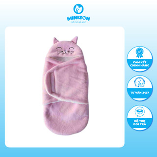 Chăn ủ kén lông Just Cute hình thú đáng yêu mềm mại cho bé | Minizon Kids