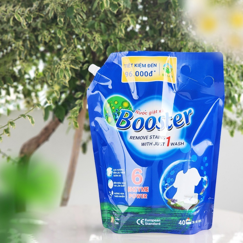 Nước giặt xả bosster hương hoa thiên nhiên túi 3.7Kg