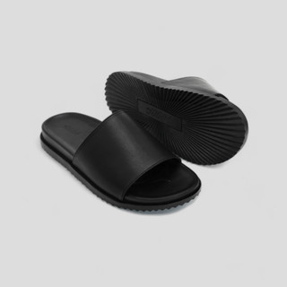 Dép da E4 - JOG04 , thiết kế basic dễ mang , quai da 3 lớp chắc chắn , tăng chiều cao 3cm ( E4 )