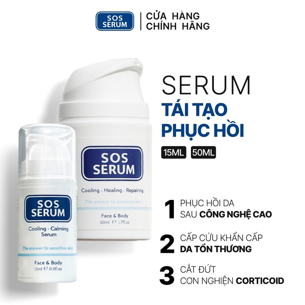 Tinh chất làm lạnh, phục hồi, sửa chữa da SOS SERUM