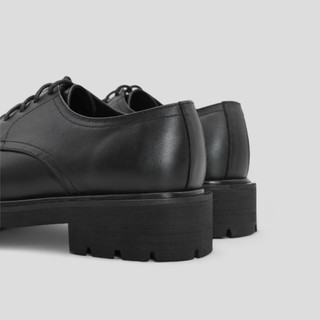 Giày Derby D5 - JOG04 , thiết kế Chunky Derby , da bò nappa nguyên tấm , đế cao su tăng chiều cao 4,5cm ( D5 )