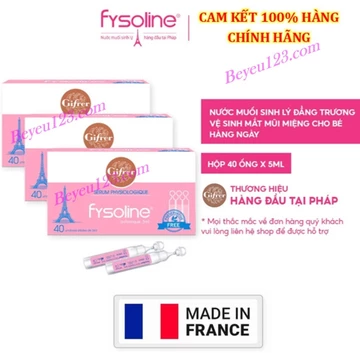 (DATE 2027) 1 - 3 Hộp Ống Nước muối sinh lý Pháp Fysoline - Vệ sinh mắt, mũi, miệng cho bé (5ml/ Ống) SHC