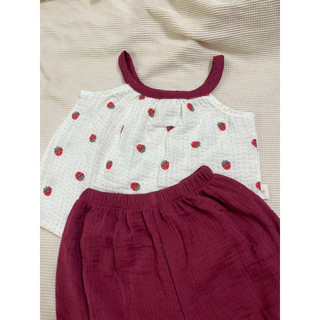 Bộ 2 dây vải xô muslin cho bé gái