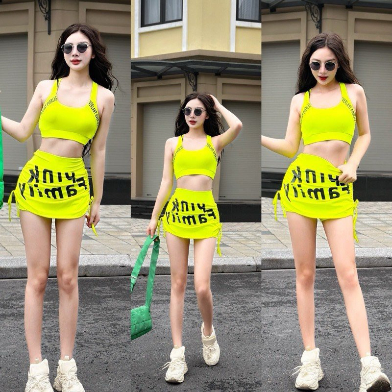 Bộ tập gym yoga aerobic nữ, bộ tập thể thao nữ nhảy erobic chất thoáng mát thấm hút tốt [AH-01]
