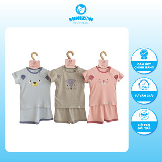Bộ cộc vải tăm hình thú, tay Zaclang Littel Love - LiL mềm mát cho bé yêu
