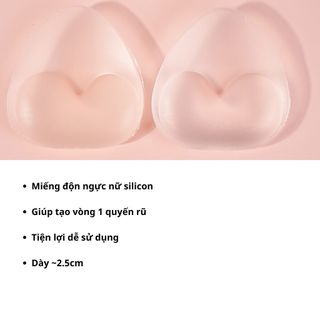 Miếng độn ngực bằng silicon giúp nâng ngực tạo khe quyến rũ gợi cảm tiện lợi dễ sử dụng DEVARI D352