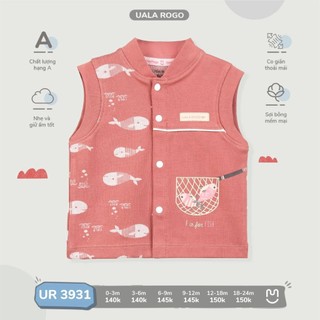 Aó gile nỉ cài thẳng Ualarogo UR3931 size 0-3m, 3-6m