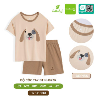 Bộ cộc tay Lullaby BT NH823R mềm mại, thoàng mát cho bé