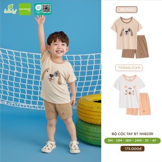 Bộ cộc tay Lullaby BT NH823R mềm mại, thoàng mát cho bé