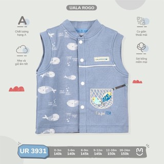 Aó gile nỉ cài thẳng Ualarogo UR3931 size 0-3m, 3-6m