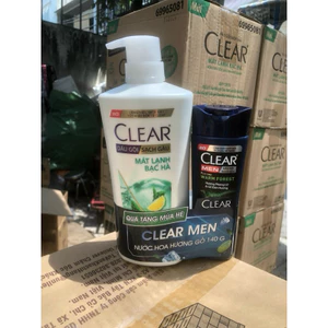 Dầu Gội Clear Mát Lạnh Bạc Hà 650ml tặng kèm tùy theo mỗi đợt công ty khuyến mãi