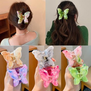 Kẹp tóc bươm bướm, kẹp tóc hình bướm vân đá màu Gradient, kẹp tóc dễ thương phong cách Hàn Quốc