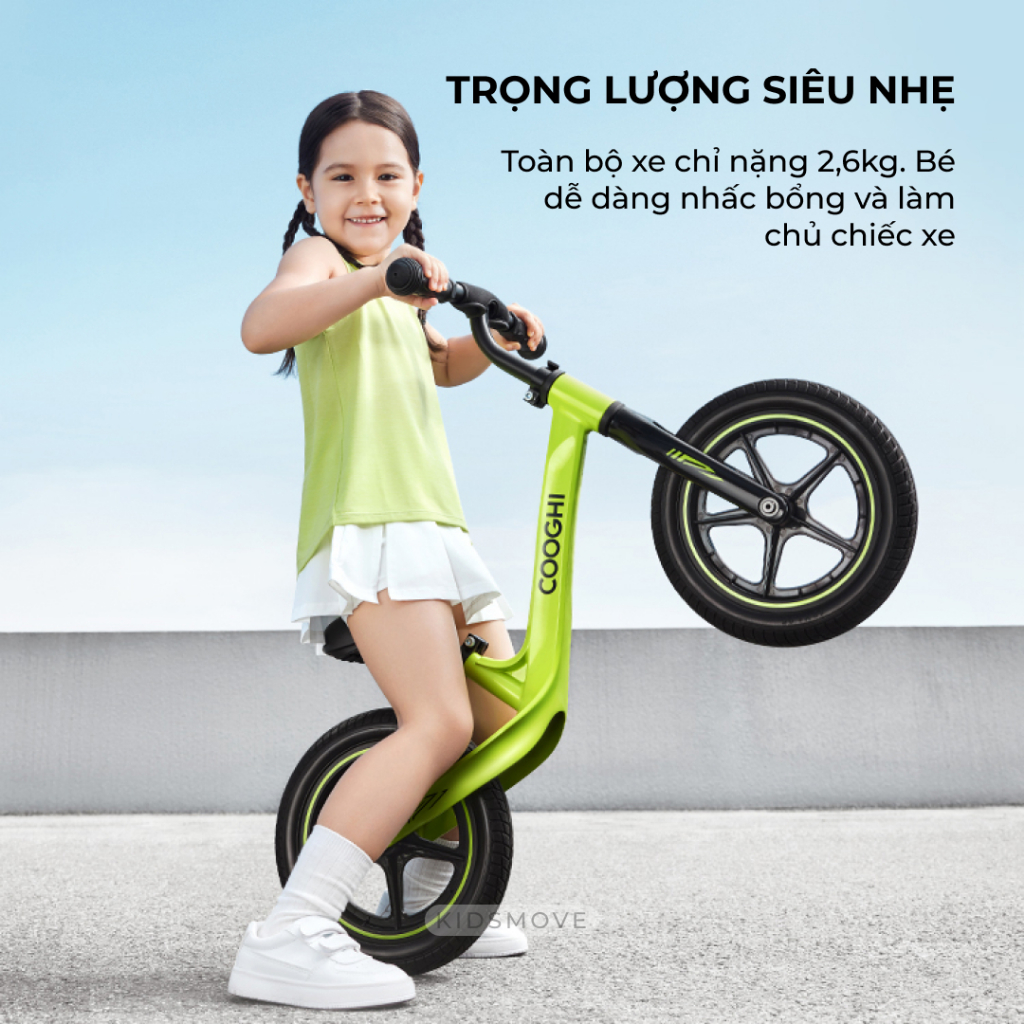 Xe thăng bằng siêu nhẹ Cooghi S3 2024, khung Magie hàng không nguyên khối, 2.6kg, bánh cao su, yên da PU