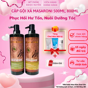 Dầu Gội Xả MASARONI RICH BIOTIN COLLAGEN 500ml - 800ML Phục Hồi Siêu Mượt Tóc Chăm Sóc Tóc Chuyên Sâu Hàng Chính Hãng