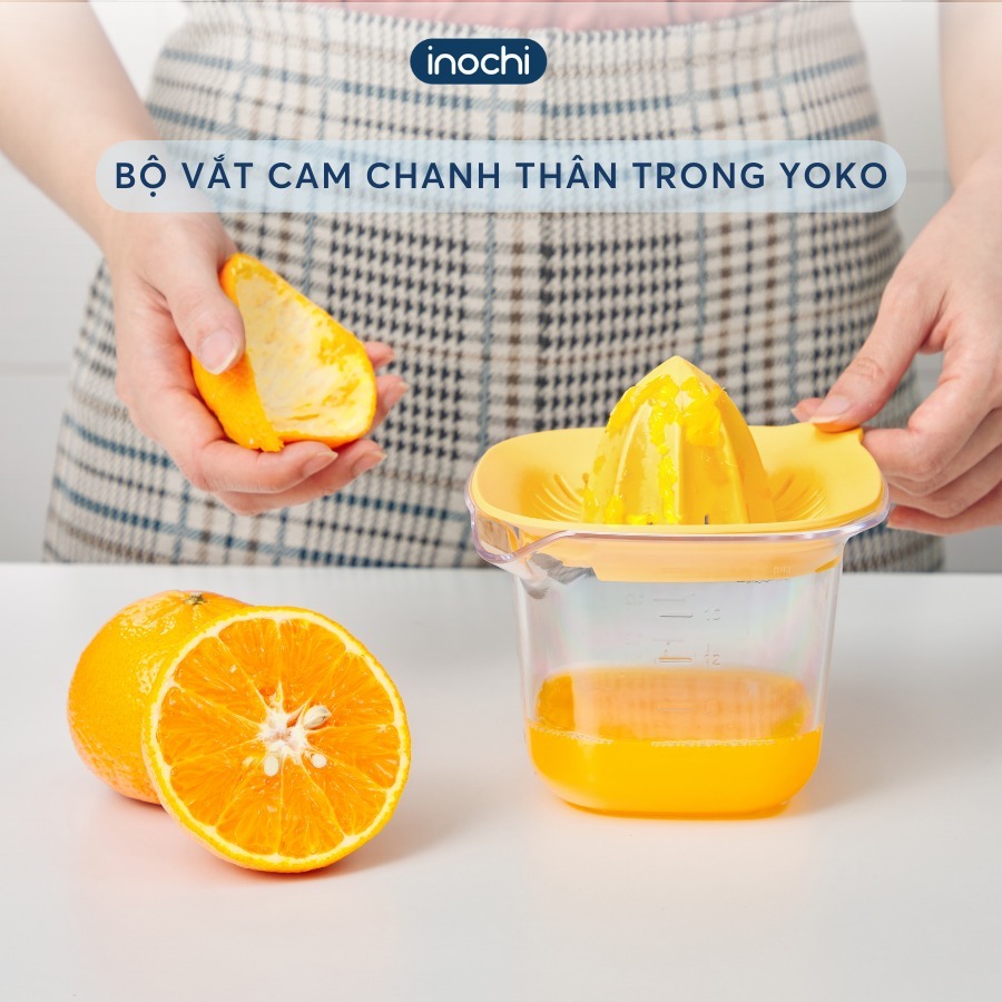 Bộ vắt cam chanh thân trong Yoko 500ml - INOCHI (tiêu chuẩn Nhật Bản)