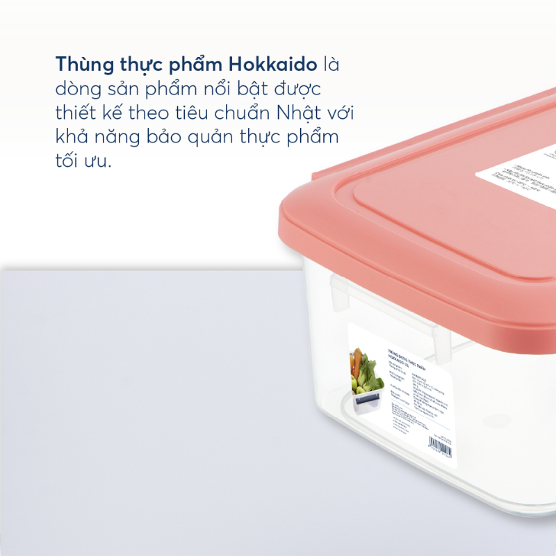 Thùng nhựa, hộp nhựa trong suốt cao cấp đựng thực phẩm Inochi 10L-18L-30L - CHÍNH HÃNG INOCHI
