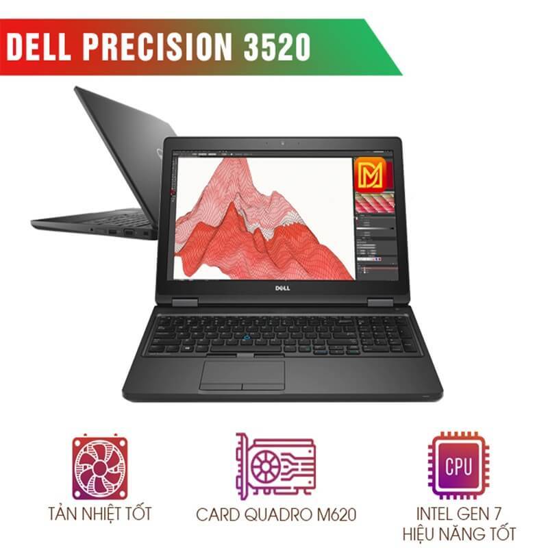 Laptop Dell Precision 3520 Core i7-7820HQ, Ram 16GB, SSD 256GB, 15.6 ...