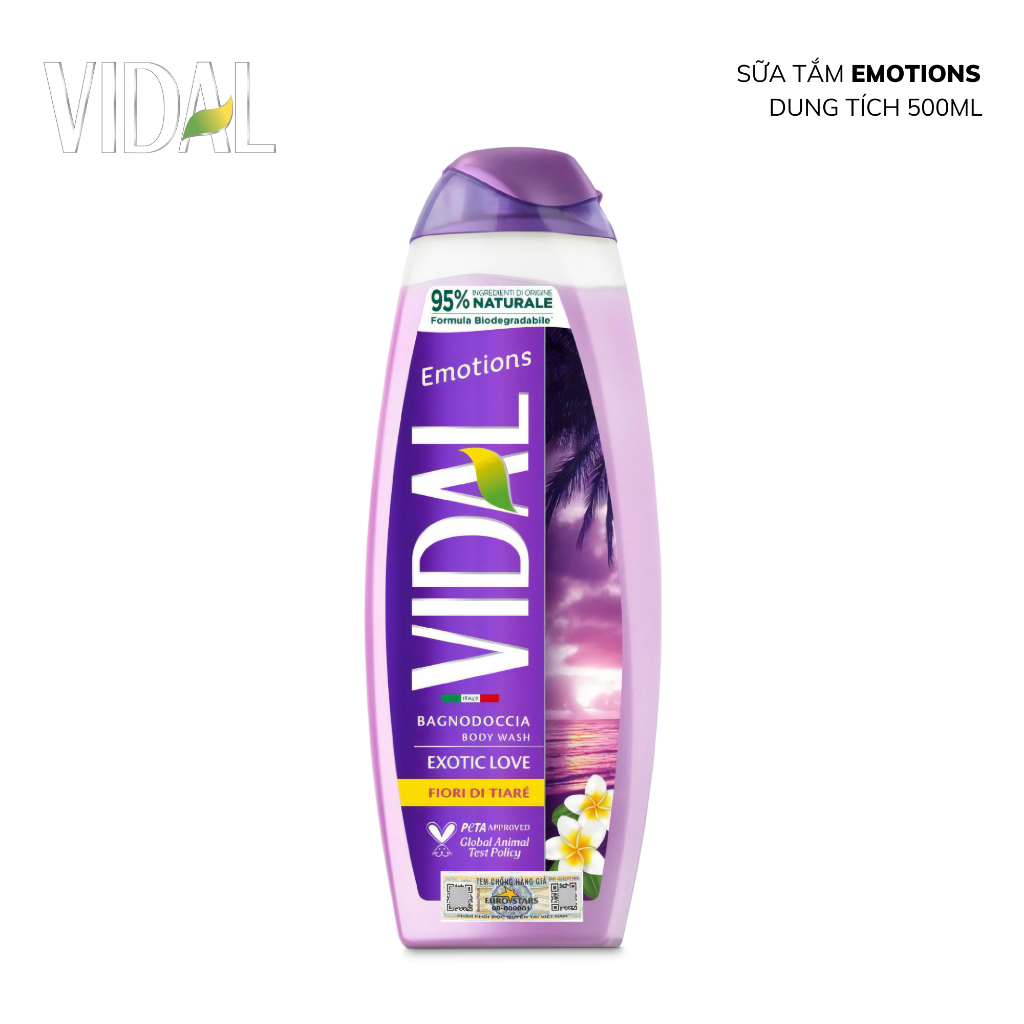 Ảnh Sữa tắm gội 2 trong 1 Vidal 500ml thành phần tự nhiên dành cho cả gia đình 2
