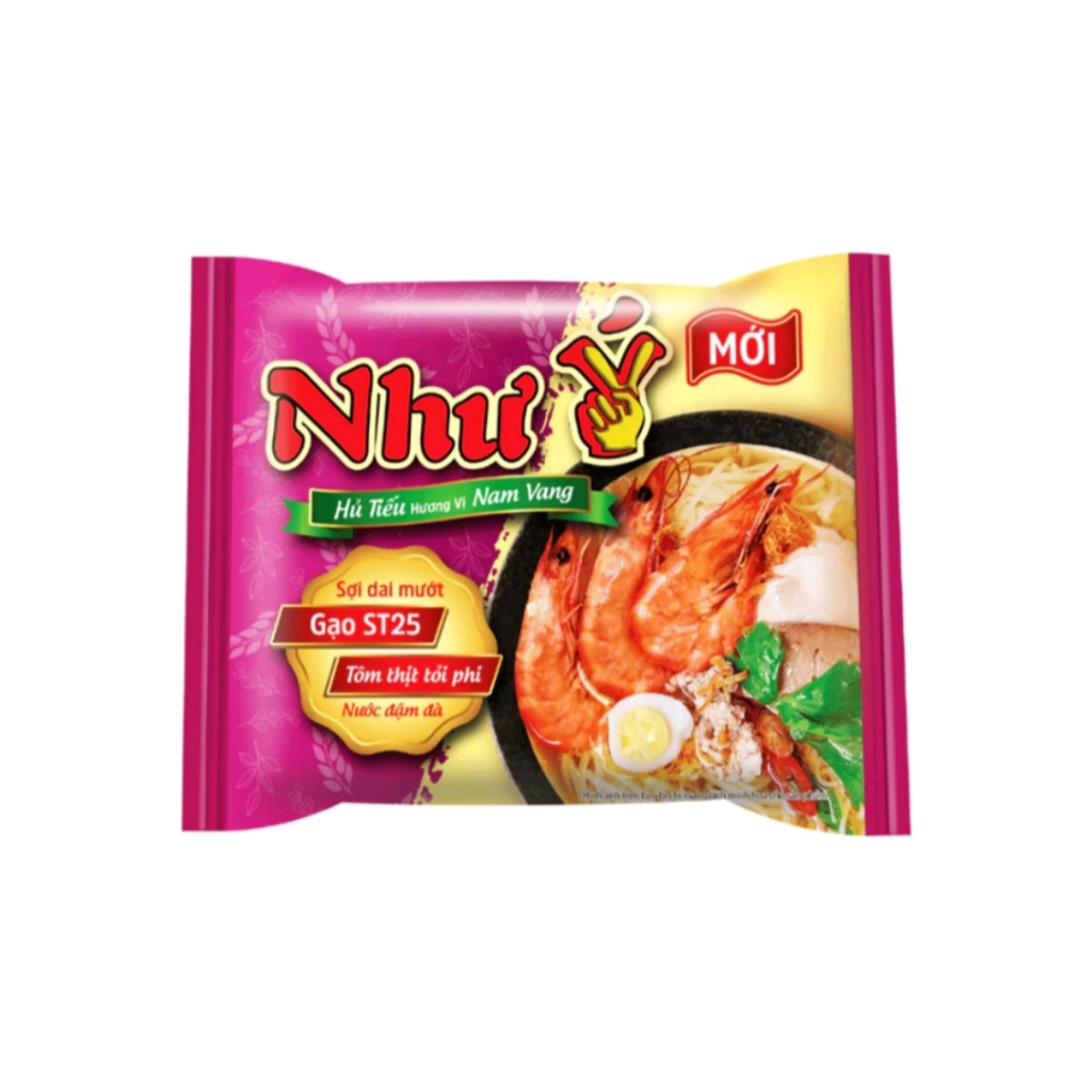 Thùng 30 gói Hủ tiếu Như Ý Mix 2 vị mới ( Nam vang, chay) 60gr_theo yêu cầu