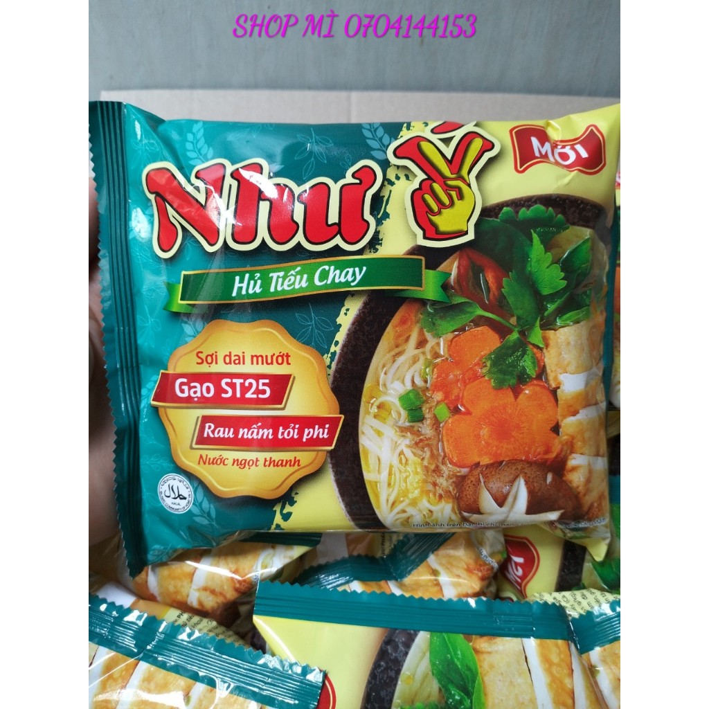 Thùng 30 gói Hủ tiếu Như Ý Mix 2 vị mới ( Nam vang, chay) 60gr_theo yêu cầu