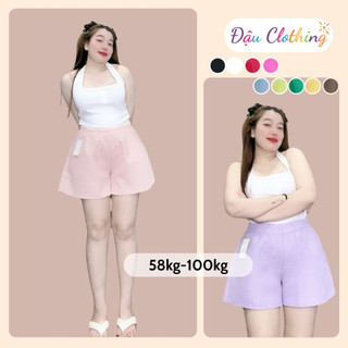 Quần đùi Bigsize lưng thun dáng chữ A có túi co giãn chất vải xốp mềm nhẹ thoáng mát Q15
