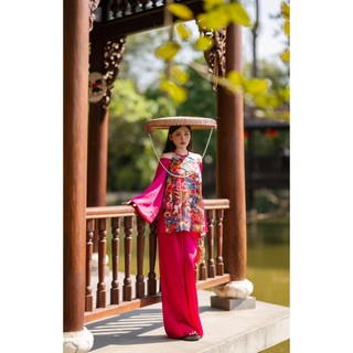 Sét áo yếm lụa cách điệu chụp Trung Thu, chụp sen, Huế, Hội An hottrend