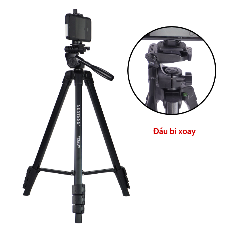 [Cao 1m8] Tripod điện thoại, máy ảnh Yunteng VCT 618N - Gậy chụp ảnh, quay video cao chắc chắn