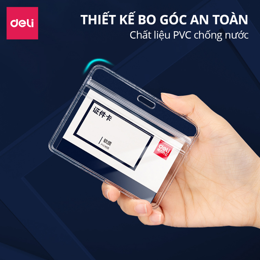 Thẻ Đeo Tên Deli  Dây Đeo Thẻ Học Sinh Nhân Viên Thẻ Dây Thẻ Móc Trong Suốt Bảng Tên Bao Đựng Thẻ Sinh Viên Giá Rẻ