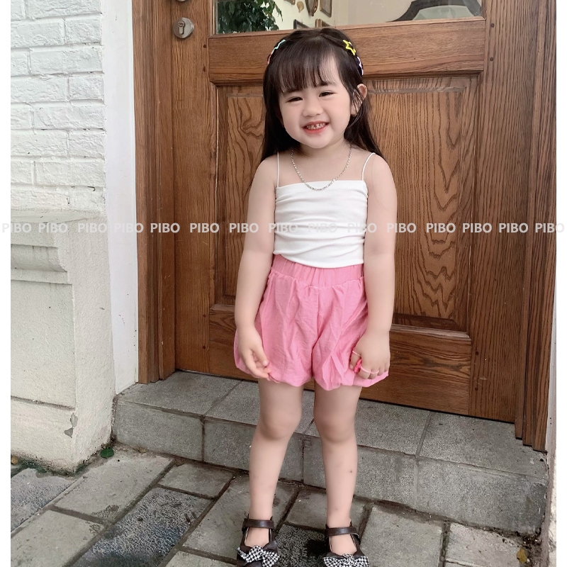 Ảnh Quần Bí Ngô Cho Bé Gái Phong Cách Hàn Quốc Chất Liệu Đũi Tơ Mềm Mát BabyBoo - PiBo Store- QBTH 2