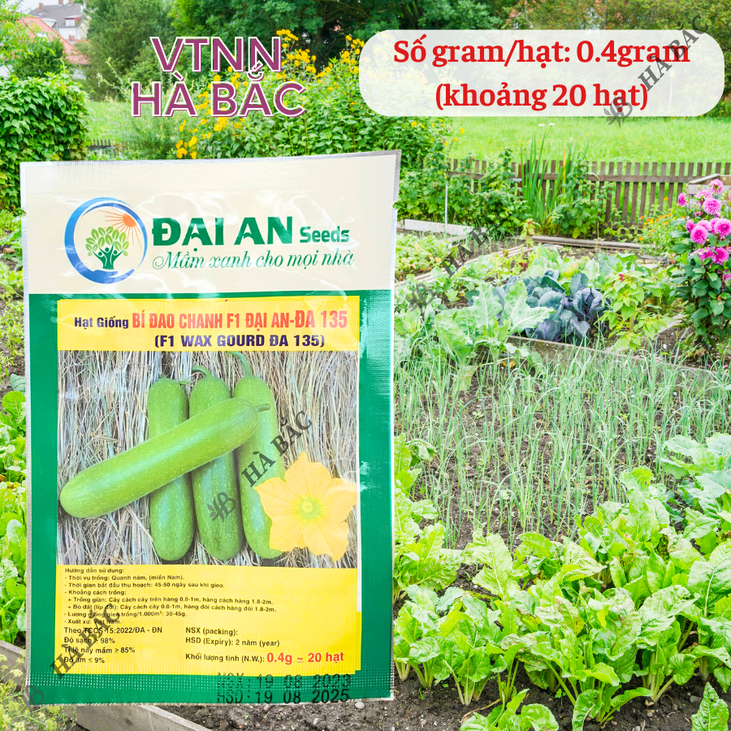 Hạt Giống Bí Đao ĐA 135 Đại An - Túi 0.4gram, Hạt Giống Nảy Mầm Tốt, Năng Suất Cao, Trông Quanh Năm