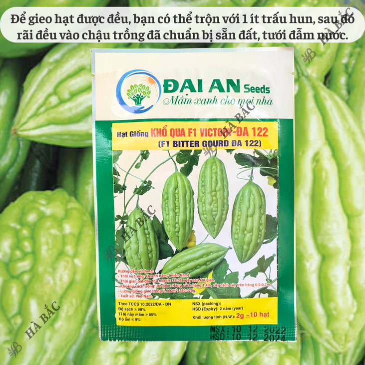 Khổ Qua Rừng Amazon Đại An - 1.5 Gram 10 Hạt, Hạt Giống Nảy Mầm Tốt, Năng Suất Cao, Trông Quanh Năm