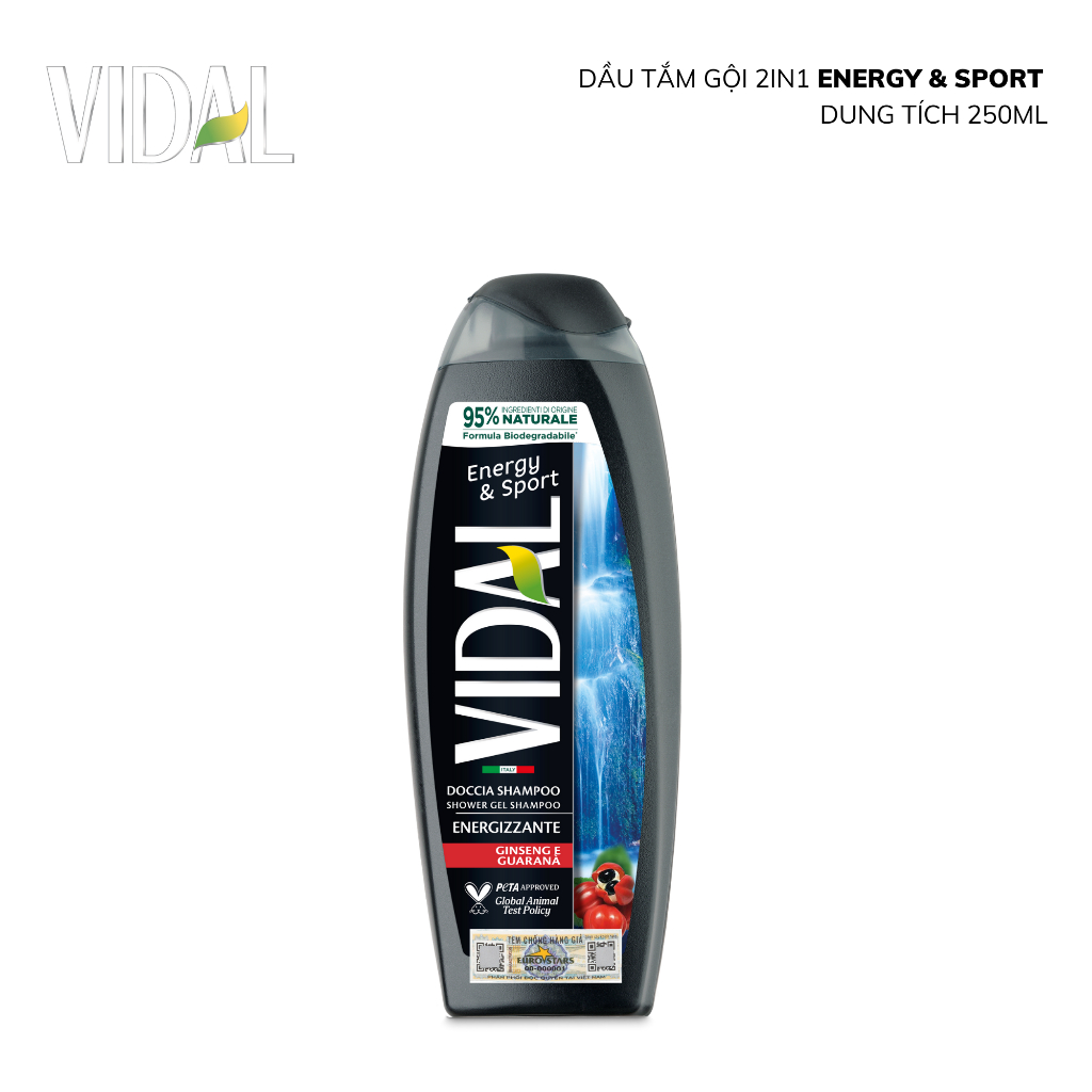 Ảnh Sữa tắm gội 2 trong 1 Vidal 250ml thành phần tự nhiên dành cho cả gia đình 3