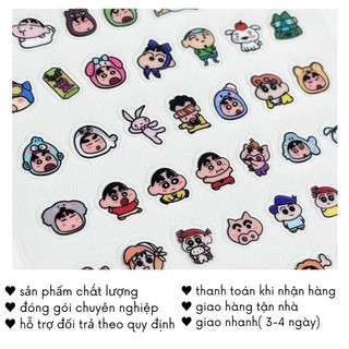 Sticker Shin Cậu Bé Bút Chì Cute Nhỏ Mini Hình Dán Chống Nước Timo ST103