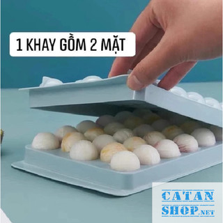 Khay Đá 33 Viên, Khuôn Thạch Bi Nhựa Tròn, Làm Rau Câu, Hoa Quả, Trái Cây, Khay Đá Tròn 33 Viên - GD811-KdaVien