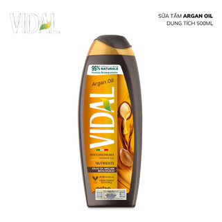 Sữa tắm gội 2 trong 1 Vidal 500ml thành phần tự nhiên dành cho cả gia đình