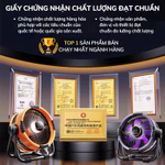 Quạt Để Bàn Tích Điện Đa Năng DELADEP 4 Cấp Độ Gió,Tích Hợp Đèn LED Thích Hợp Đi Dã Ngoại,Xoay 360° Làm Mát Lên Đến 16H — ảnh 2