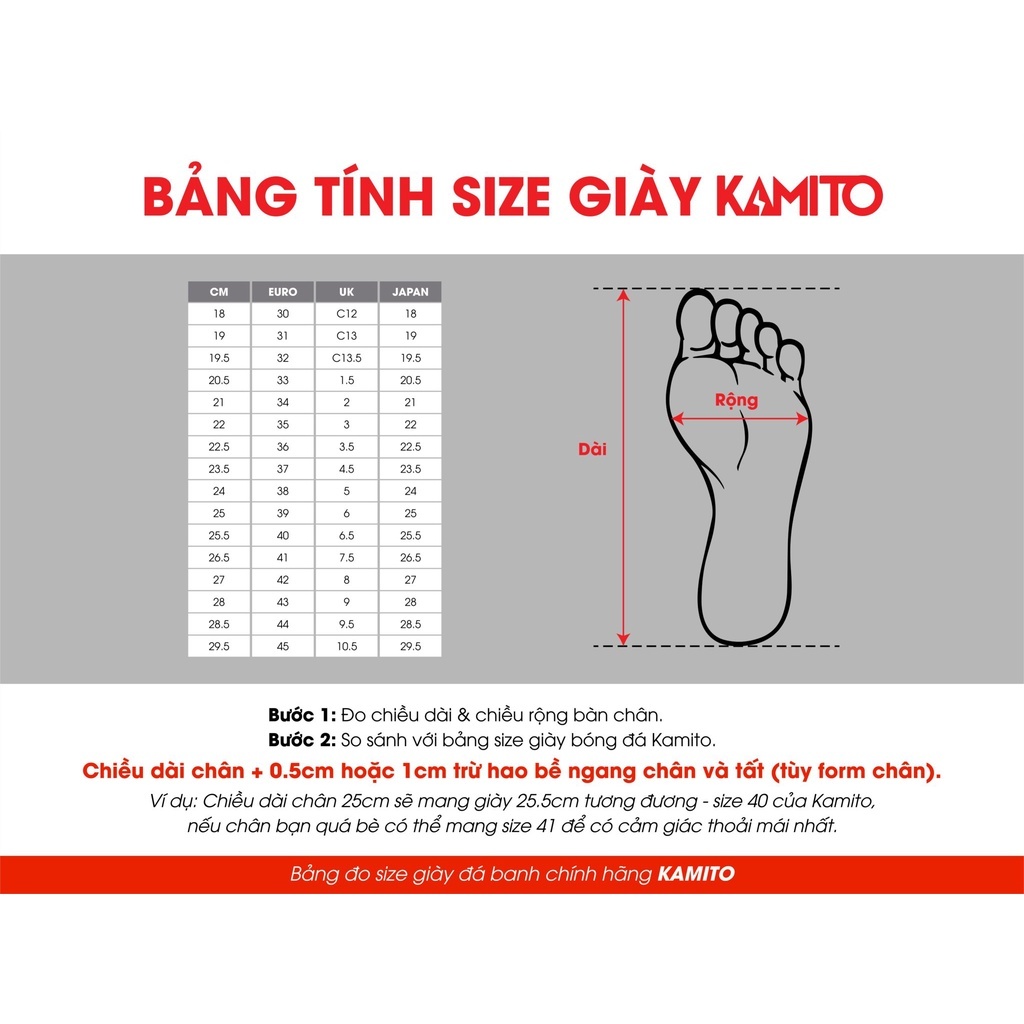 Ảnh Giày đá bóng sân cỏ nhân tạo Kamito Velocidad Pro TF Fire Back, đế TF, đệm giảm chấn cao cấp, gót chân êm ái 1