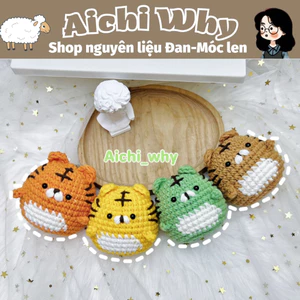{DIY}Set nguyên liệu Móc Len Hổ cute + video hướng dẫn || DIY móc khoá len Hổ