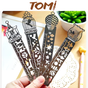 Thước Kẻ Kim Loại Hoạ Tiết Dễ Thương TOMI 218